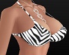 White tiger bikini top