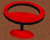 red/black orb chair