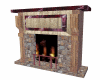 burgundy fireplace