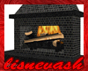 (L) Blk Brick Fireplace