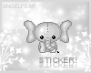 ~AF! Elephant Sticker