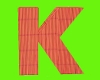 Letter K (salmon pink)