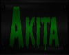 Akita's Collar Green N D
