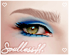 Blue eyeshadow/lipstick