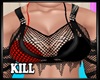 Fishnet Black Red