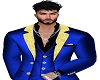veste costume bleu or