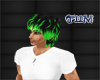 Black/Neon Green Hair