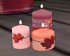 Autumn leaves candles