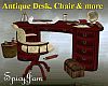 Antq Desk/Chair/More Crm