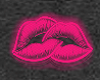 dj pink neon lip sign