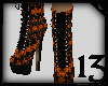 13 Floral Boot Orange