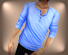 *S* Blue Button UP Tee