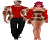 Couples Red Plaid Dress