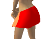 red and tan skirt