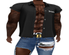 Black Open Shirt +Tattoo