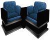 Blue Duo Corner Chairs