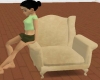 tan buckskin pose chair
