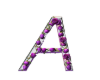 purple metallic Letter A