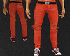 Mens Red Torn Jeans