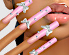 Pink Butterfly Nails