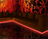 Brown sofa - Red neon