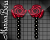-MB- Red Rose Earrings