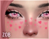 Z| Face Hearts Pink