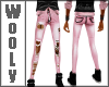 Skinny ripped jeans pink