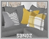 S. Grey Yellow Sectional