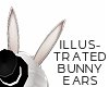 Bun! Sketched Rabbit Ear