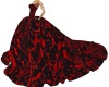 red & black ball gown