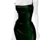 Green Shiny Draped Dress