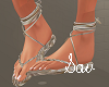 Tan/White Boho Sandals