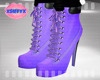{S} Purple Ankle Boots