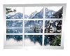 Animated snow window