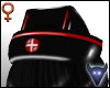 PVC nurse hat black (f)