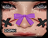 D|Purple Stitch Bow