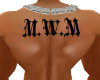 Custom M.W.M Back Tatt