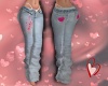 Splattered Hearts Jeans