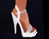 WHite high heel shoes