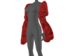 (7K)Red Fur Shawl