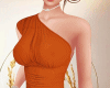 $. Orange Sexy Dress