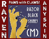 (M) RAZOR BLACK CLAWS!