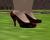 black red high heels