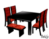 TABLE BLACK & RED