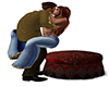 Red Room Kiss Pouf