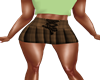 brown plad skirt