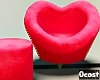 Heart Chair and Puff