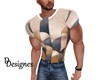 blue & white muscle shir