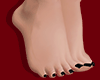 🐺 Black Toe Nails